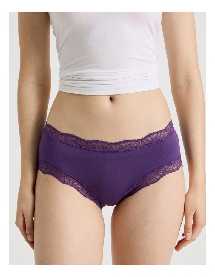 Everyday Lace Modal Boyleg in Purple image 5