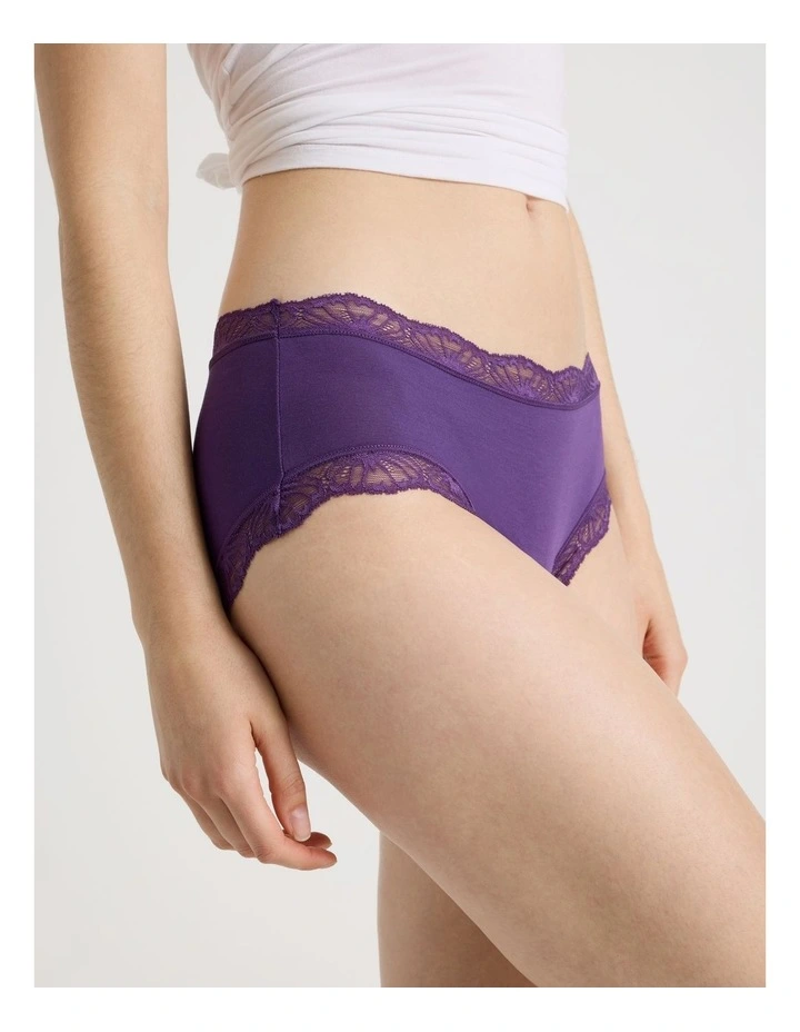 Everyday Lace Modal Boyleg in Purple image 7