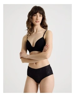 Flora Lace Boyleg in Black