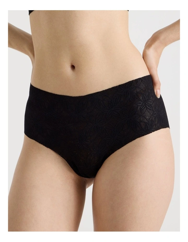 Flora Lace Boyleg in Black image 2