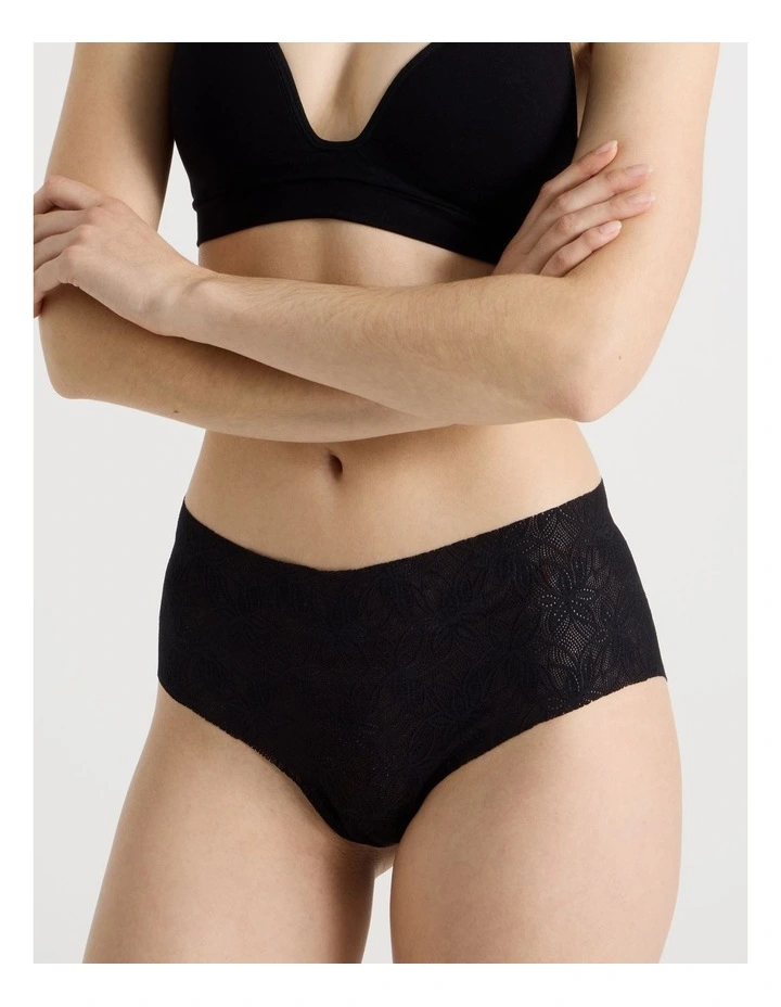 Flora Lace Boyleg in Black image 5