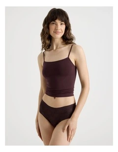 Flora Lace Boyleg in Dark Mauve