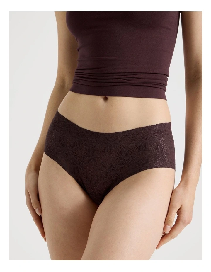 Flora Lace Boyleg in Dark Mauve image 2