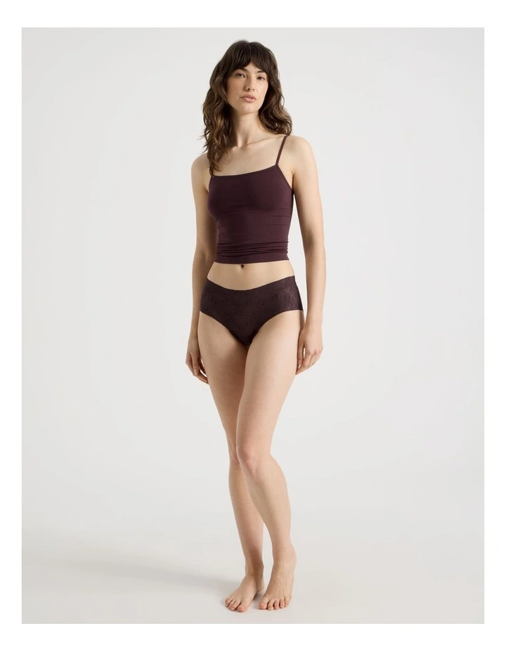 Flora Lace Boyleg in Dark Mauve image 4