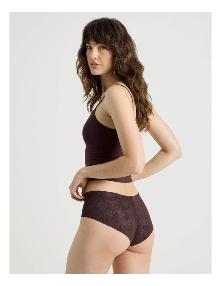Flora Lace Boyleg in Dark Mauve image 5