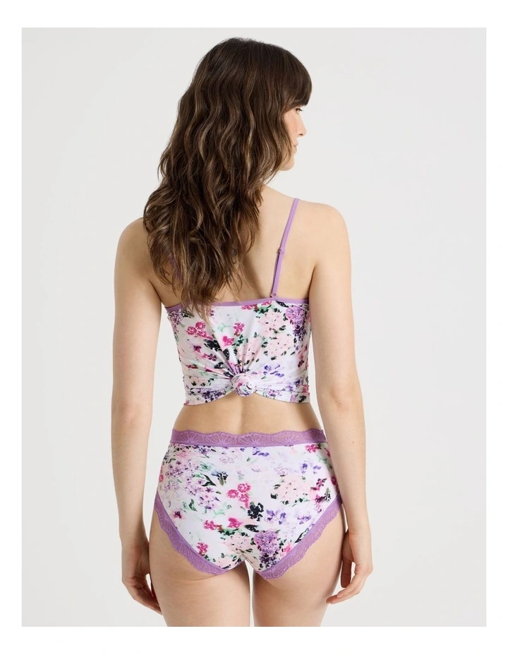 Everyday Lace Full Brief in Purple Floral Print image 6
