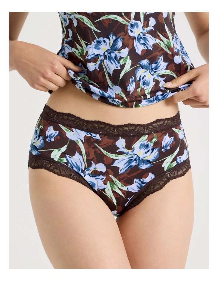 Everyday Lace Full Brief in Dark Mauve image 1