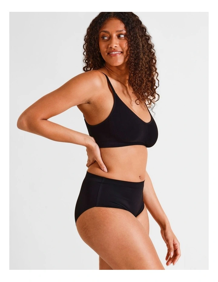 Smooth Fit Full Brief in Black image 3