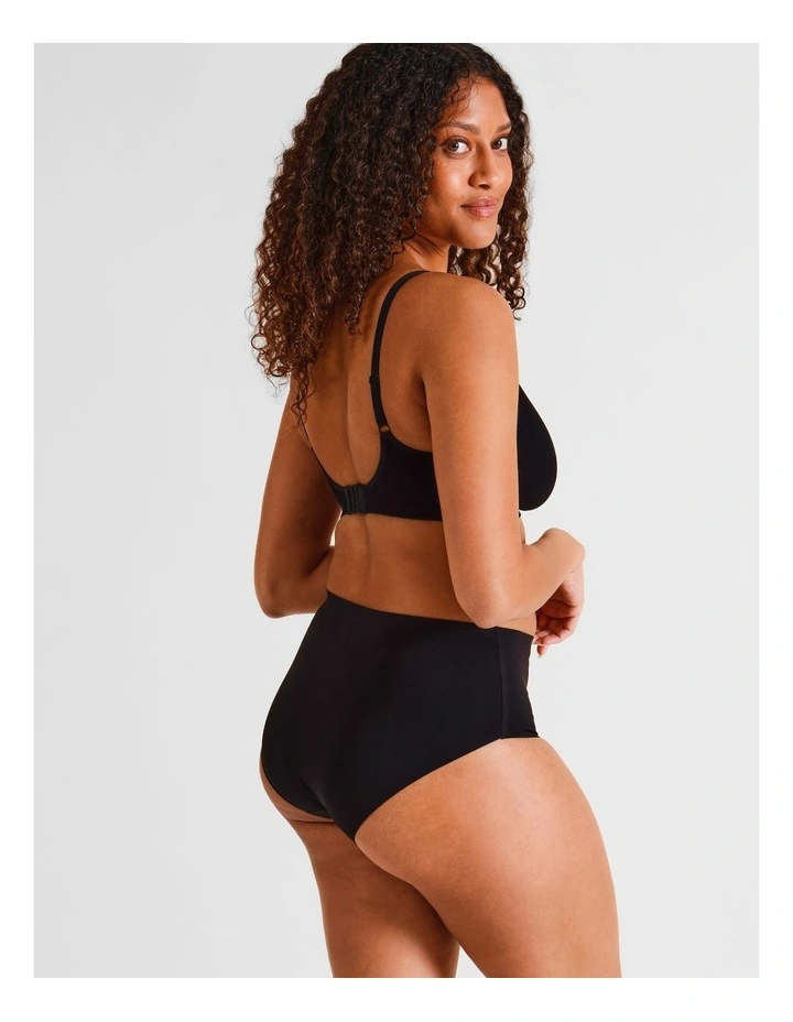Smooth Fit Full Brief in Black image 4