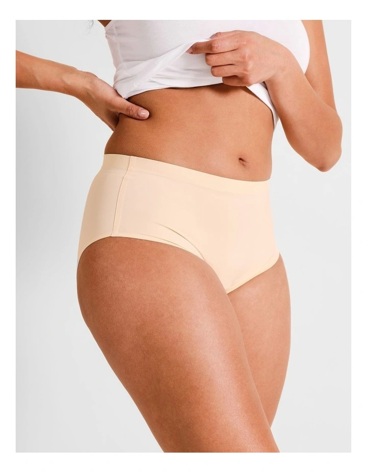 Smooth Fit Full Brief in Beige image 2