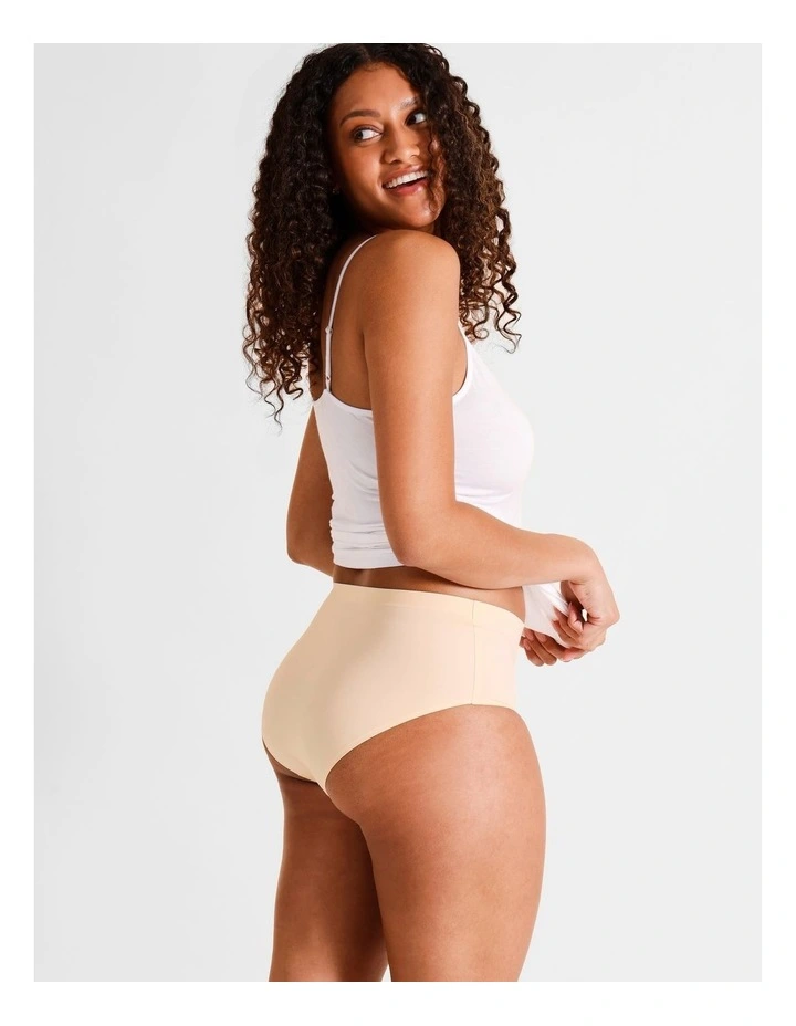 Smooth Fit Full Brief in Beige image 3