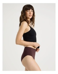 Smooth Fit Full Brief in Dark Mauve