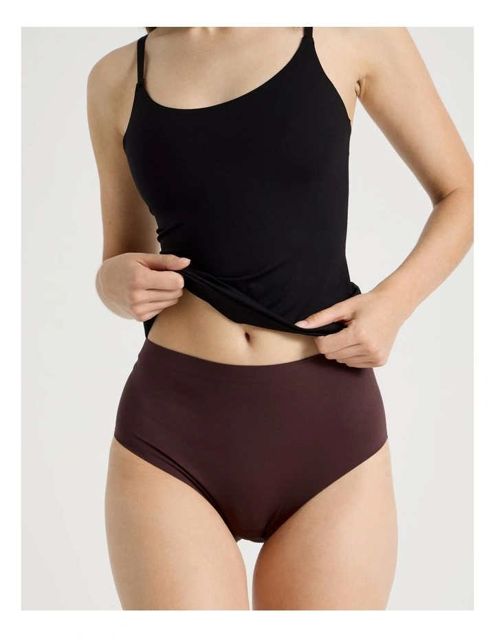 Smooth Fit Full Brief in Dark Mauve image 2
