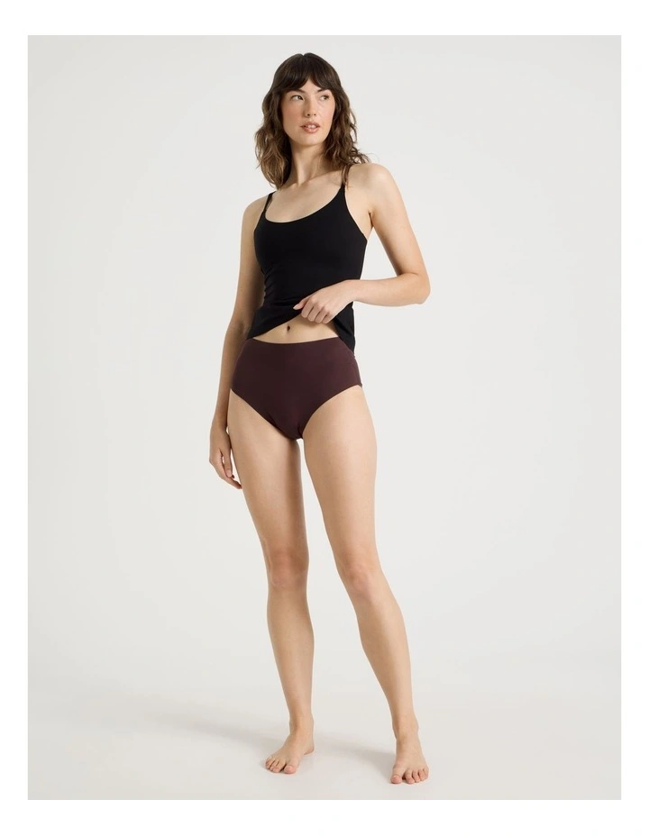 Smooth Fit Full Brief in Dark Mauve image 3