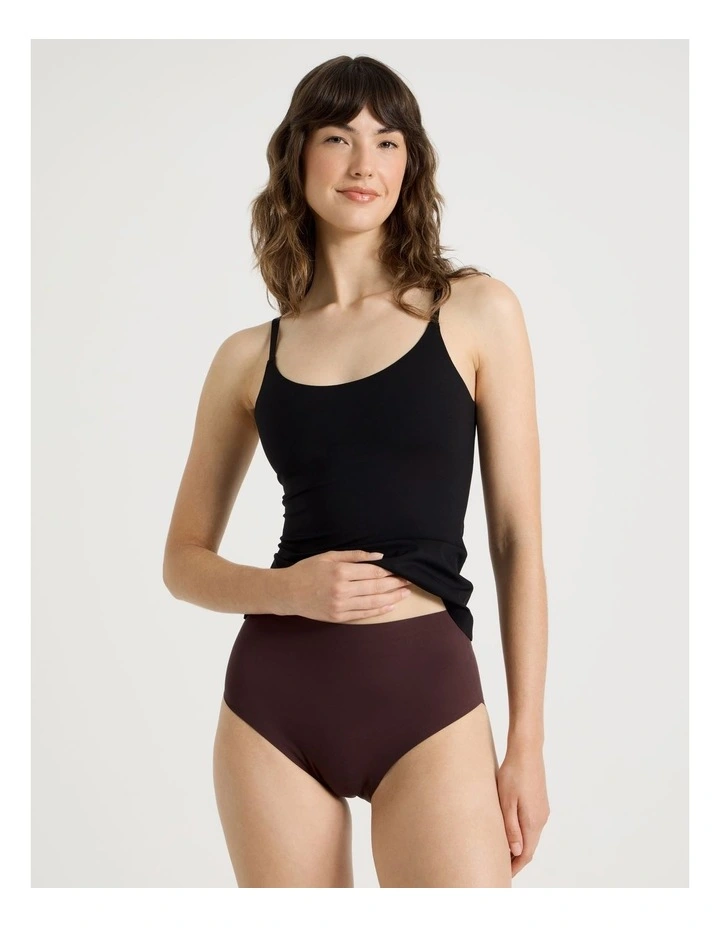 Smooth Fit Full Brief in Dark Mauve image 4