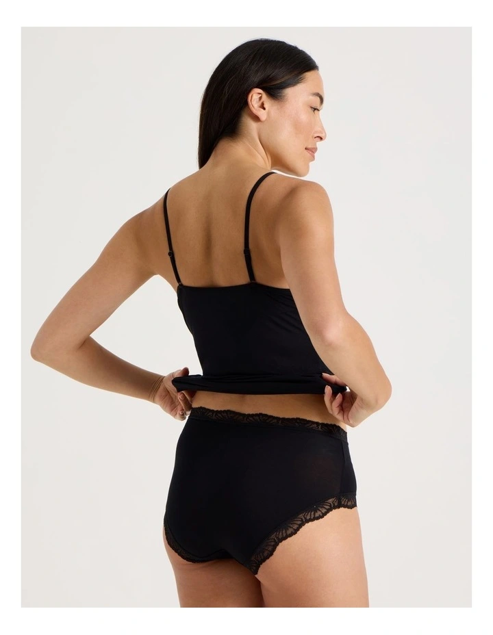 Lace Modal Full Brief in Black image 5