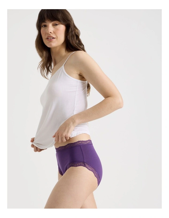 Everyday Lace Modal Full Brief in Purple image 2