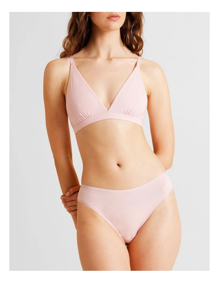 Modal High Cut Brief in Dust Pink image 2