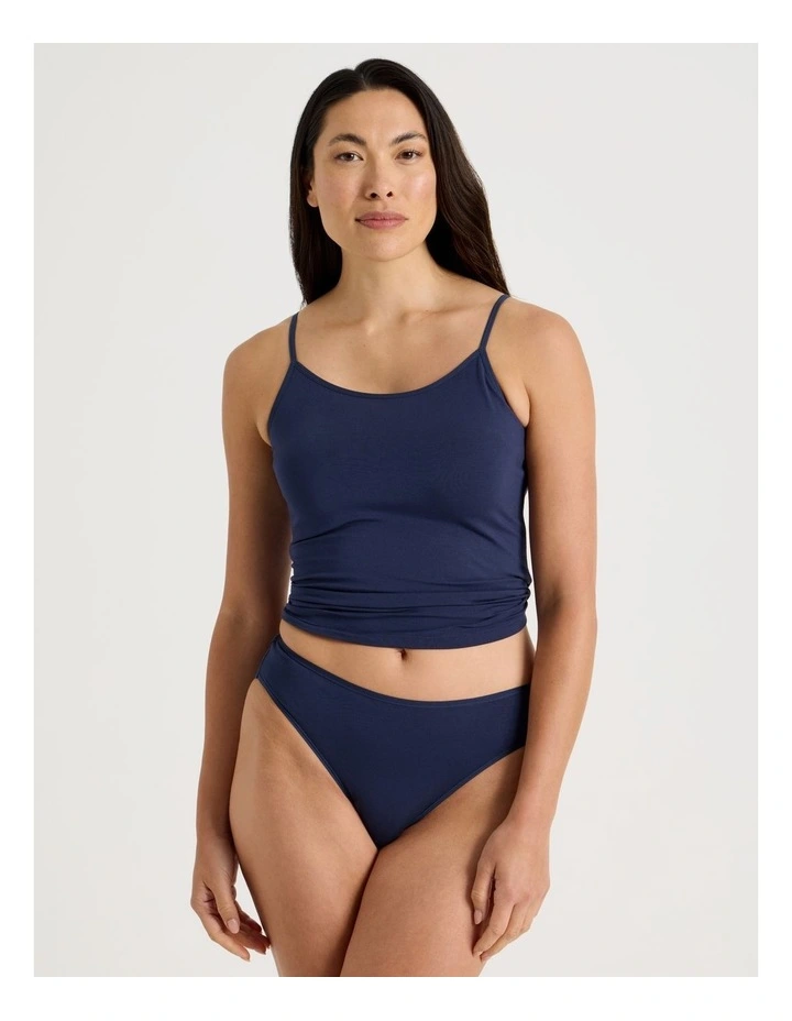 Modal High Cut Brief in Navy image 3