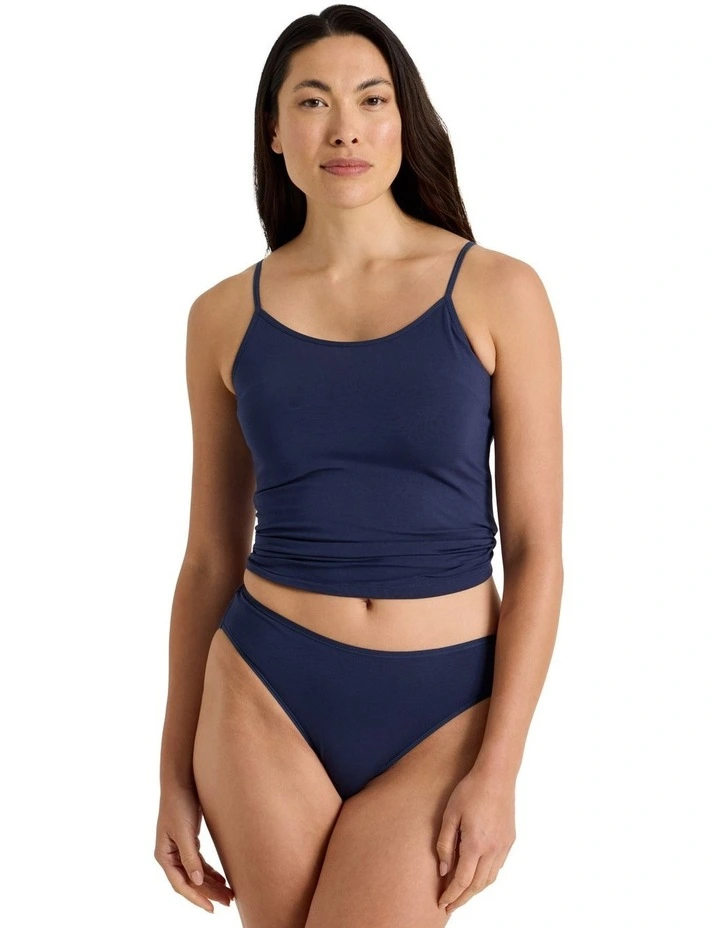 Modal High Cut Brief in Navy image 3