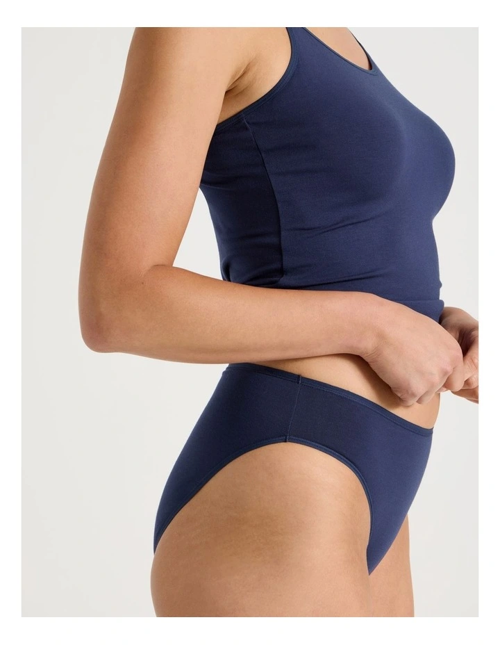 Modal High Cut Brief in Navy image 4