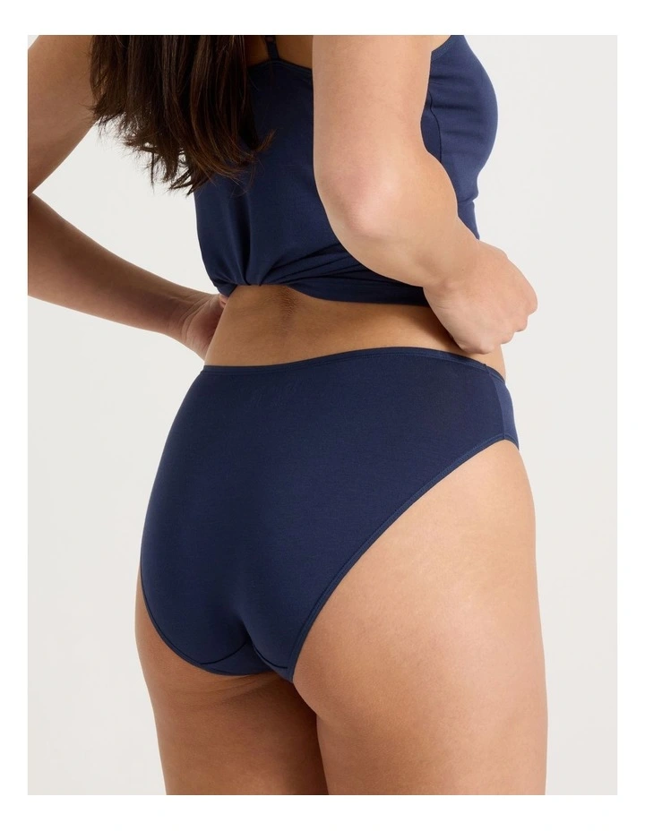 Modal High Cut Brief in Navy image 5