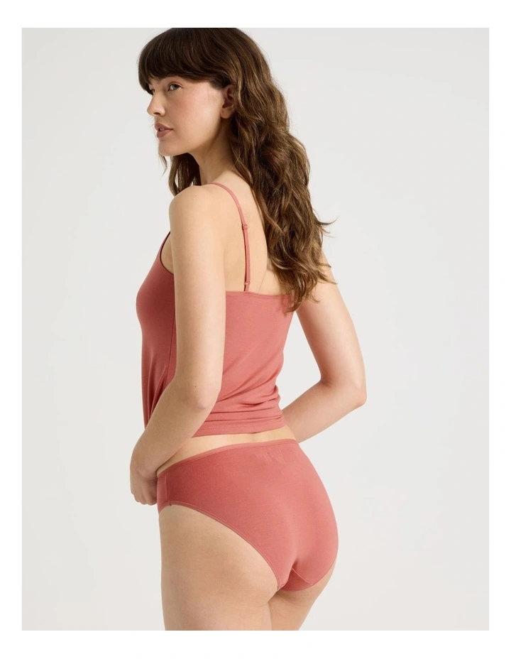 Modal High Cut Brief in Rust image 3