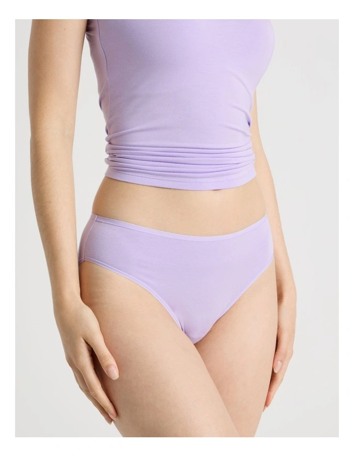 Modal High Cut Brief in Lilac image 2