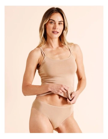 Modal High Cut Brief in Beige
