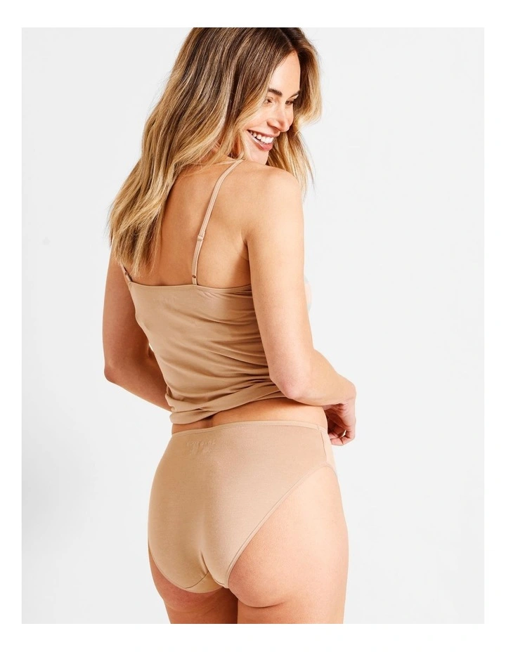 Modal High Cut Brief in Beige image 3