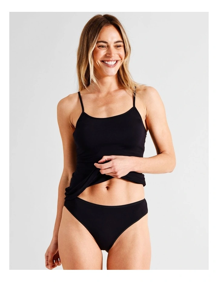 Modal High Cut Brief in Black image 2