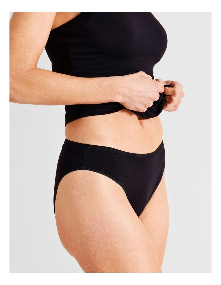 Modal High Cut Brief in Black image 3
