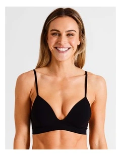 Seamless Padded Bralette in Black