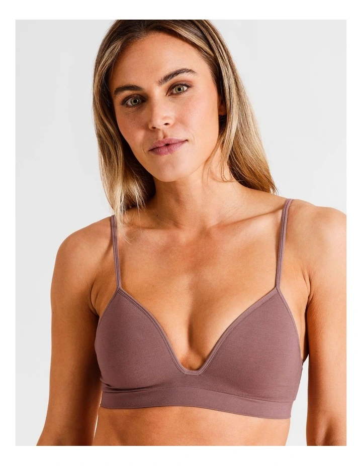 Seamless Padded Bralette in Mauve image 5