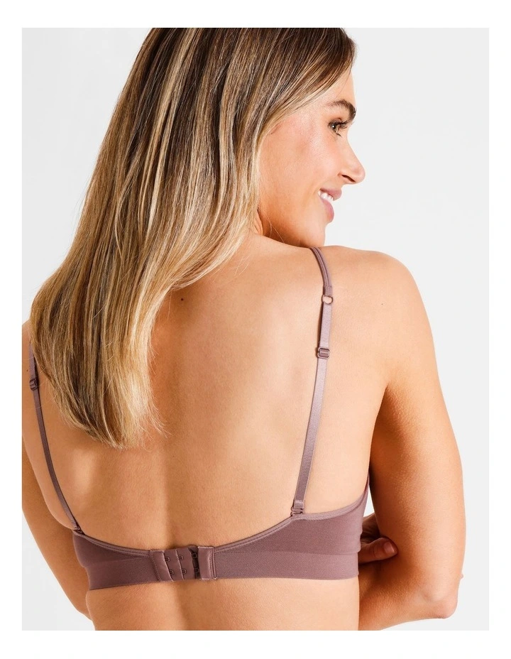 Seamless Padded Bralette in Mauve image 6