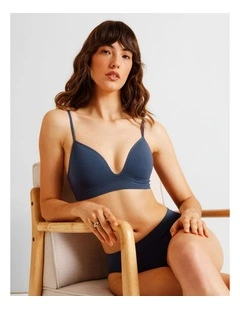 Seamless Padded Bralette in Blue