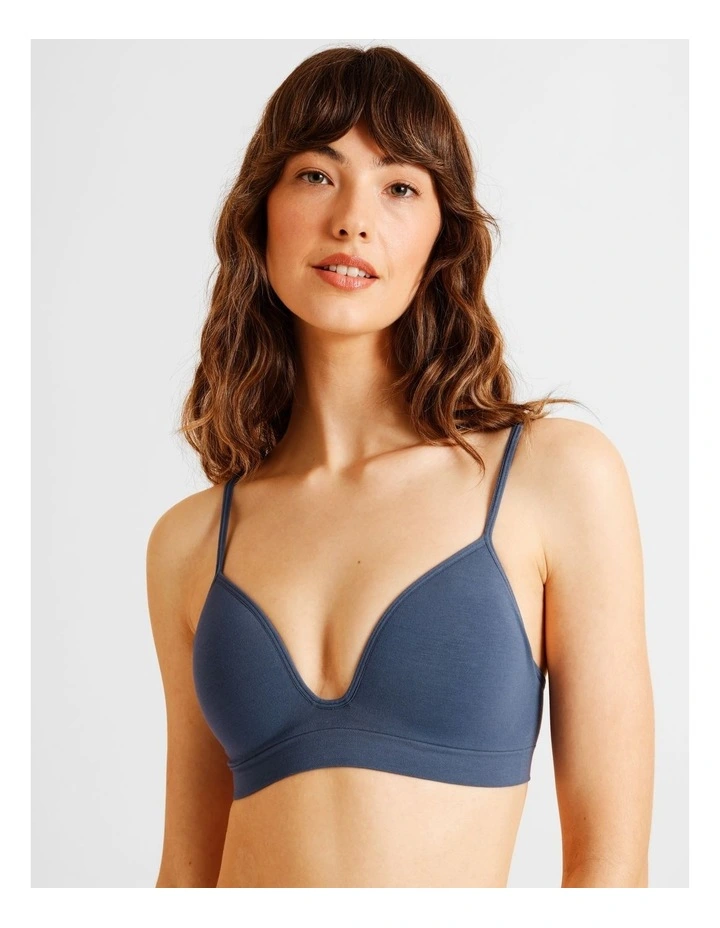 Seamless Padded Bralette in Blue image 2