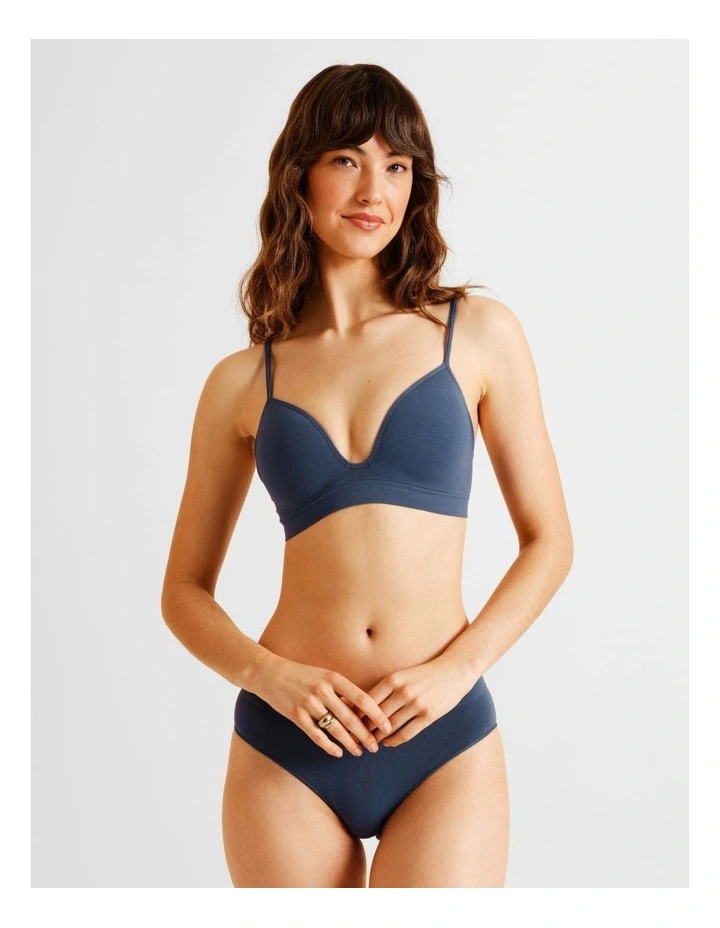 Seamless Padded Bralette in Blue image 3