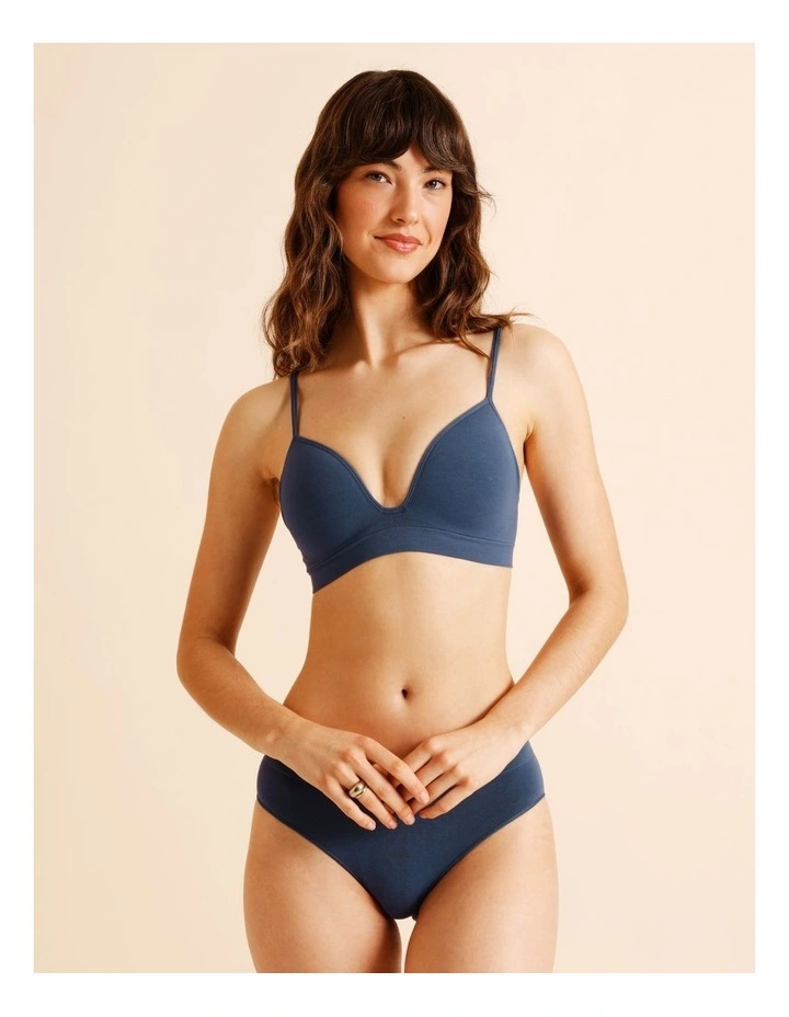 Seamless Padded Bralette in Blue image 3