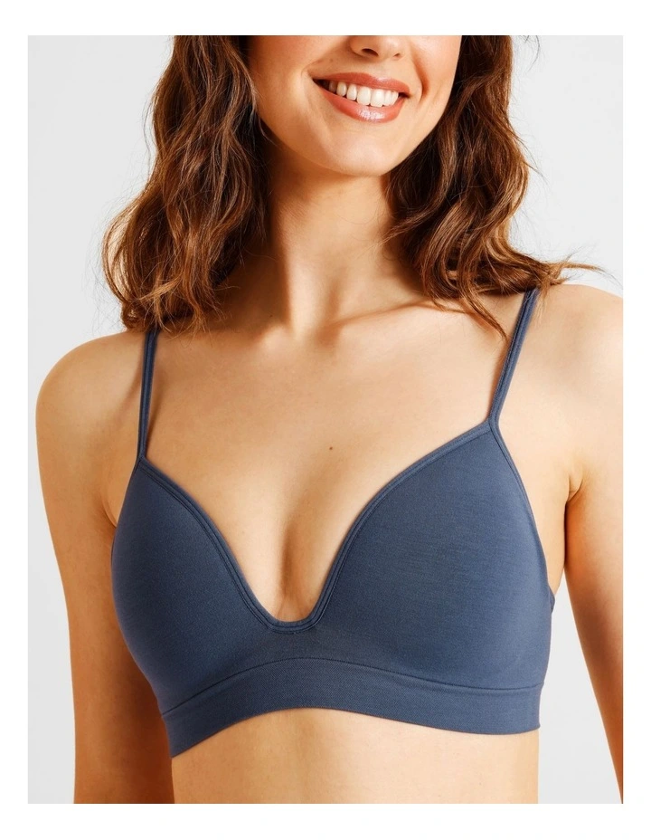 Seamless Padded Bralette in Blue image 4