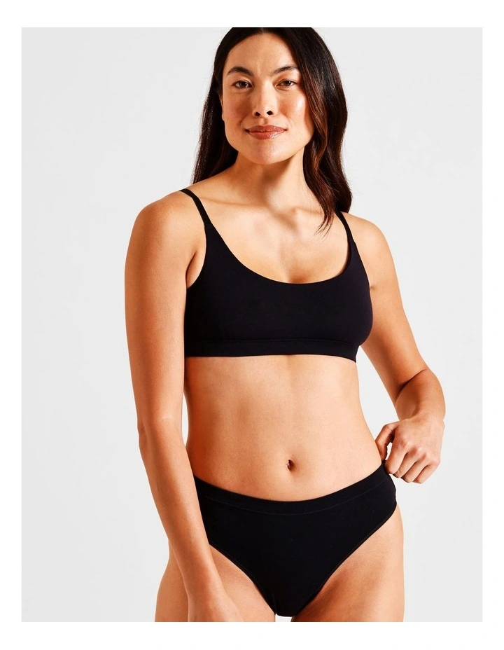 Soft Feel Scoop Bralette in Black image 6