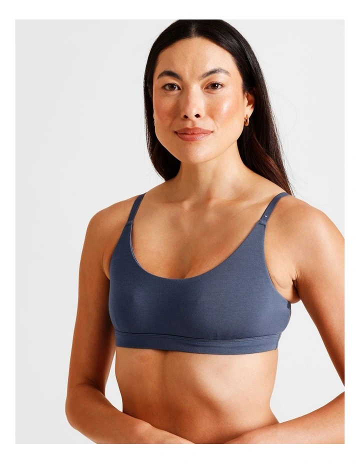 Soft Feel Scoop Bralette in Dark Grey image 2