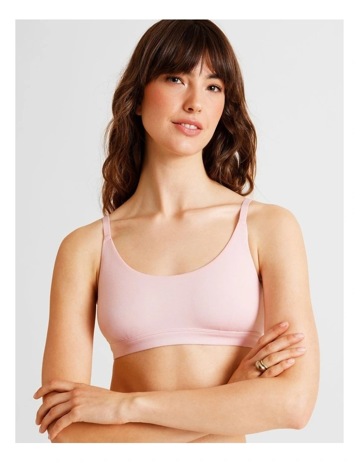 Soft Feel Scoop Bralette in Black image 2