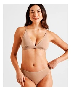 Soft Feel Triangle Bralette in Beige