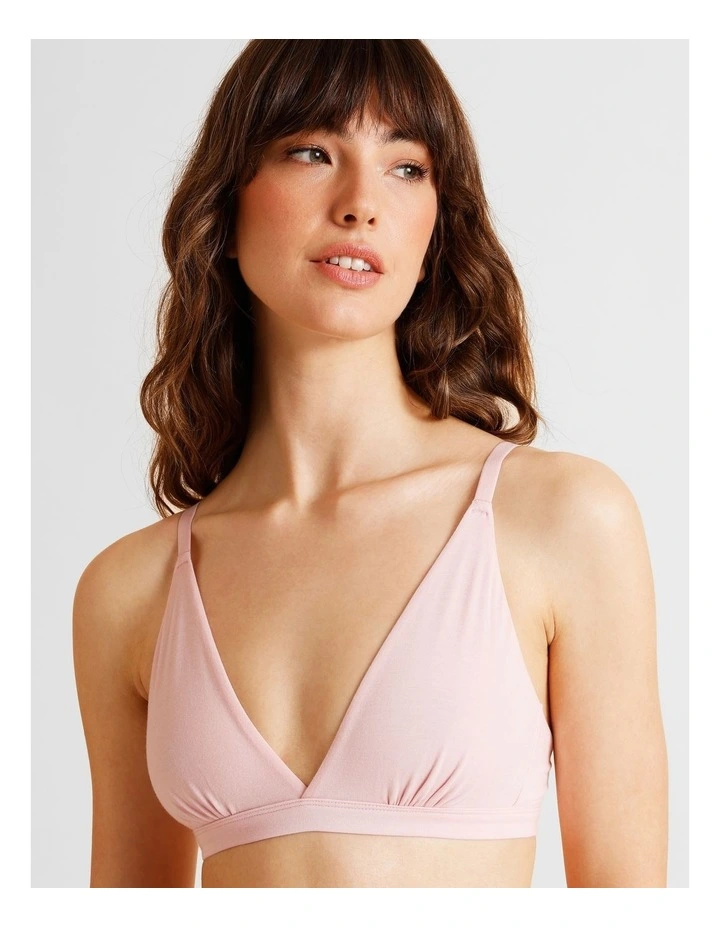 Soft Feel Triangle Bralette in Black image 2