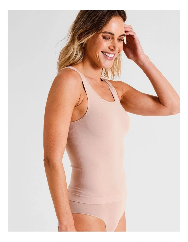 Seamless Tank in Beige image 2