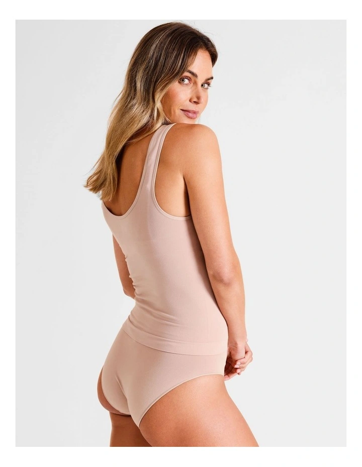Seamless Tank in Beige image 3
