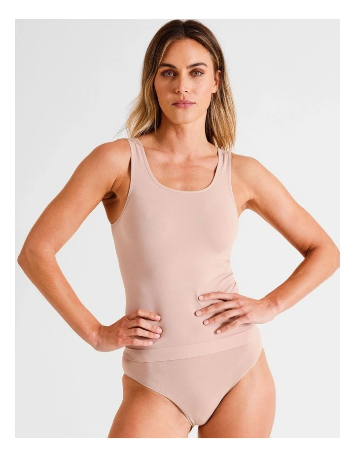 Seamless Tank in Beige image 4