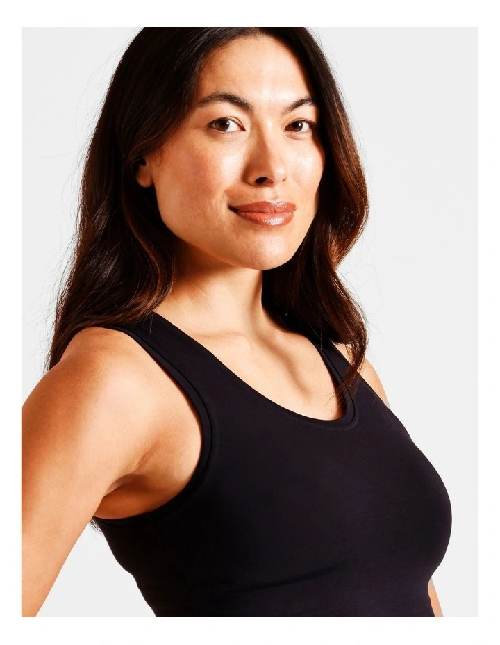 Soft Feel Tank in Black image 2