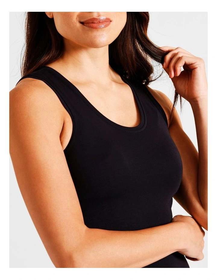 Soft Feel Tank in Black image 5